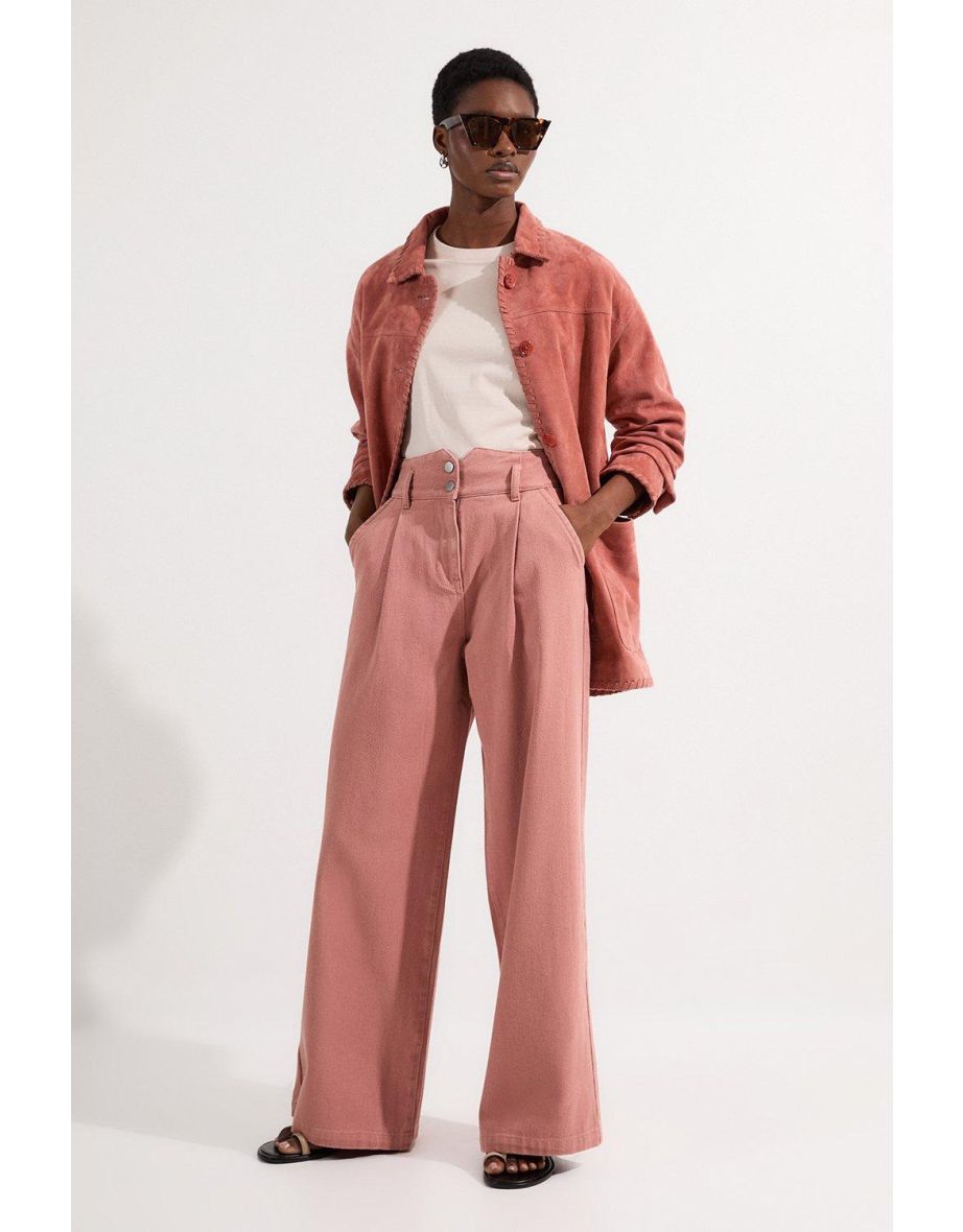Denim Wide Leg Trousers