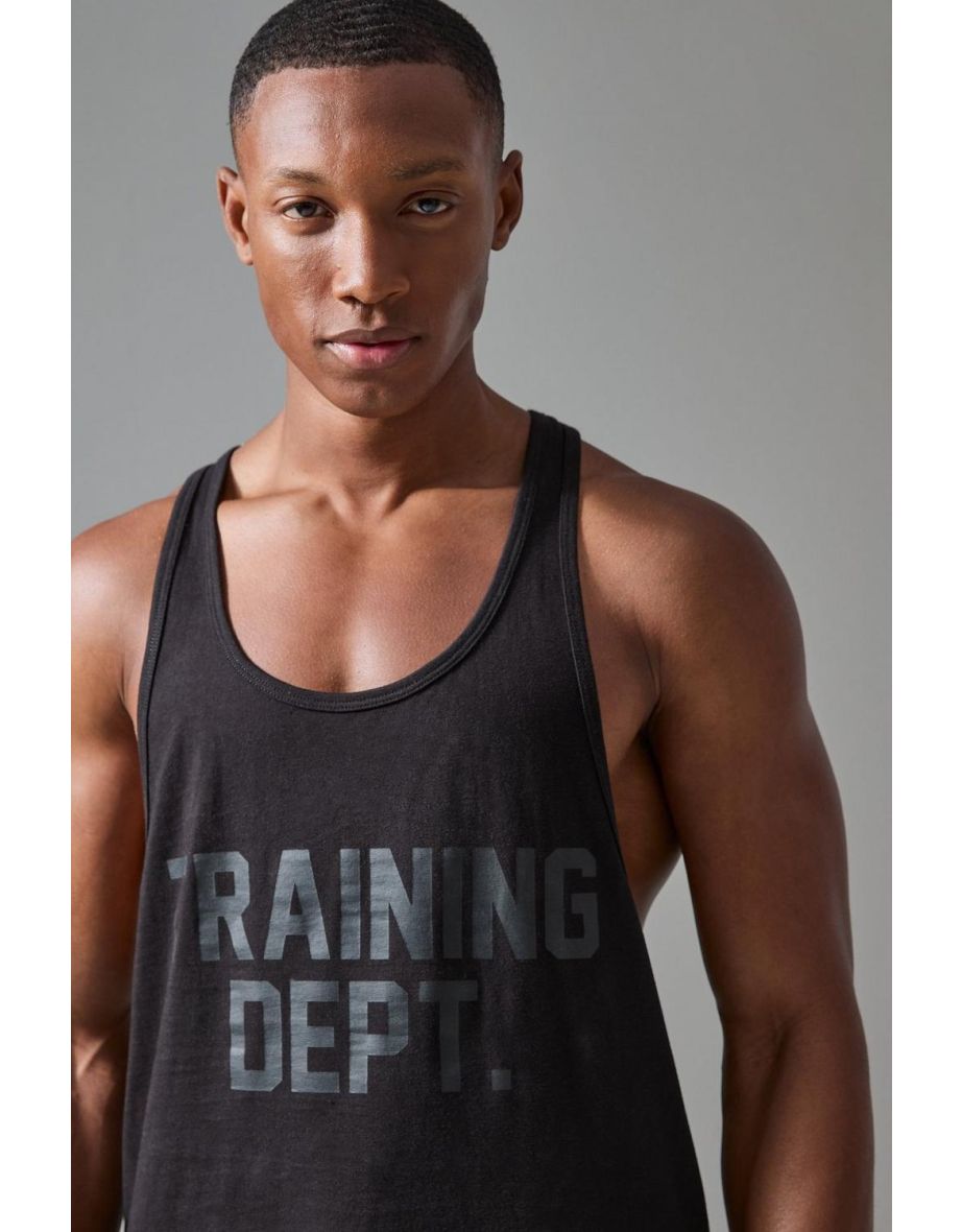 Man Active Training Dept Jersey Stringer Vest - black - 2