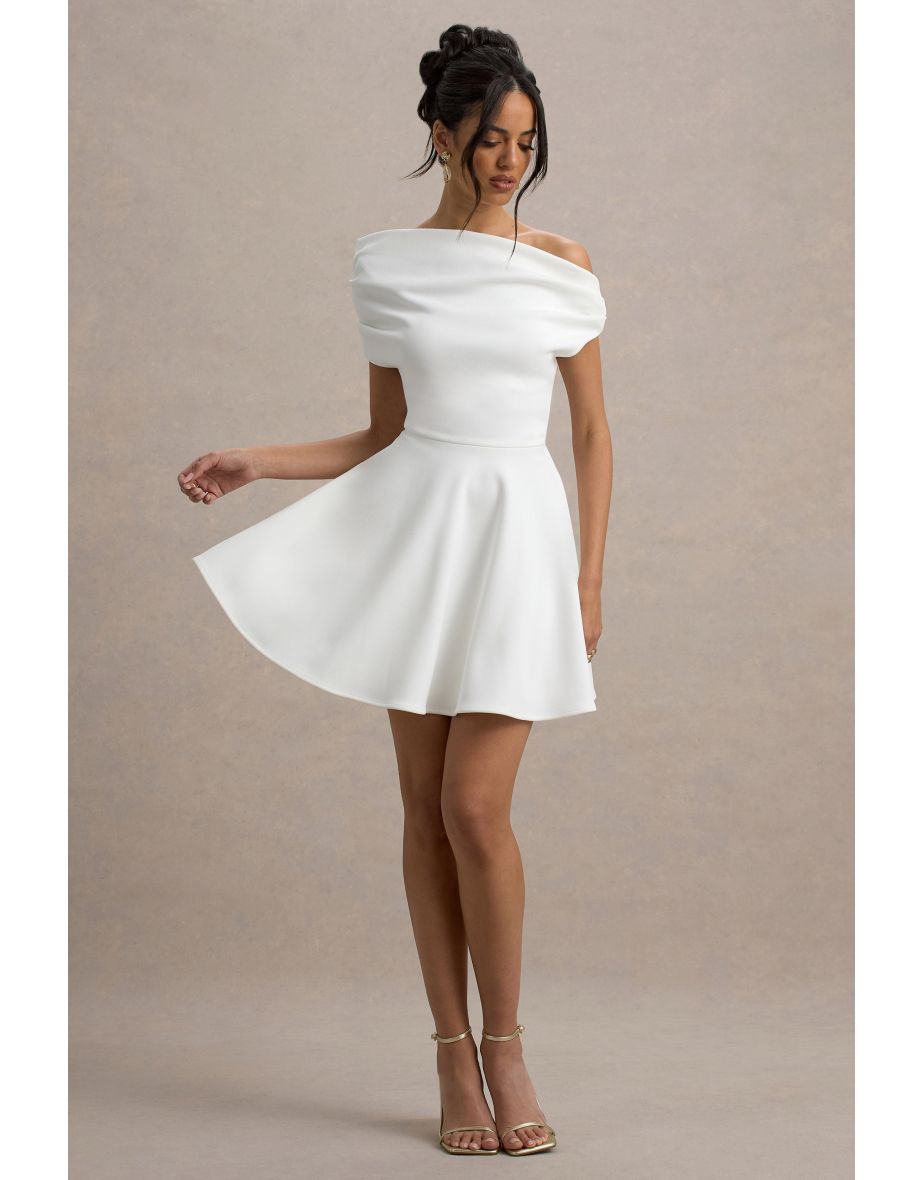 Agnes | White One-Shoulder Mini Dress