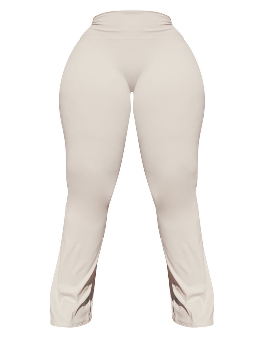 Plus Slate Grey Sculpt High Waist Flare Yoga Pants - 3