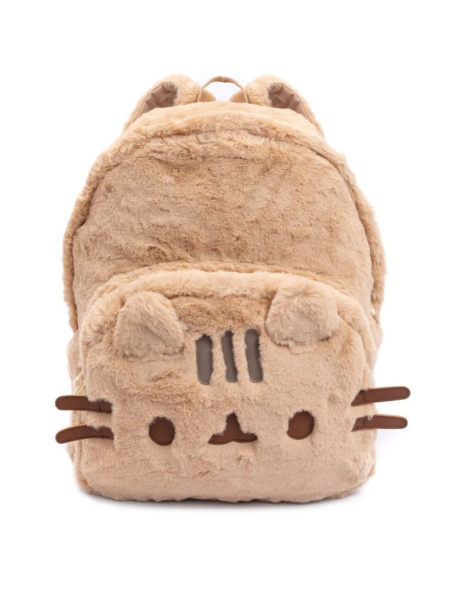 Pusheen 3D Faux Fur Backpack - Beige