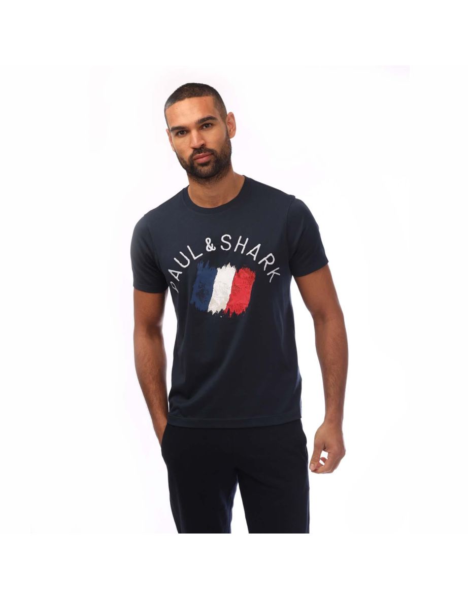 Men's Paul and Shark Flag T-Shirt in Blue