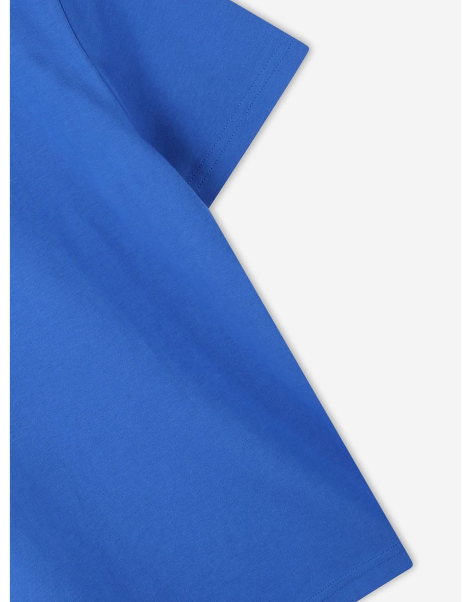 BOSS Boys Logo Print T-Shirt in Blue - 3