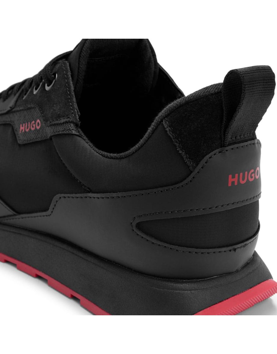 Men's Hugo Icelin Running Trainers in Black - 4