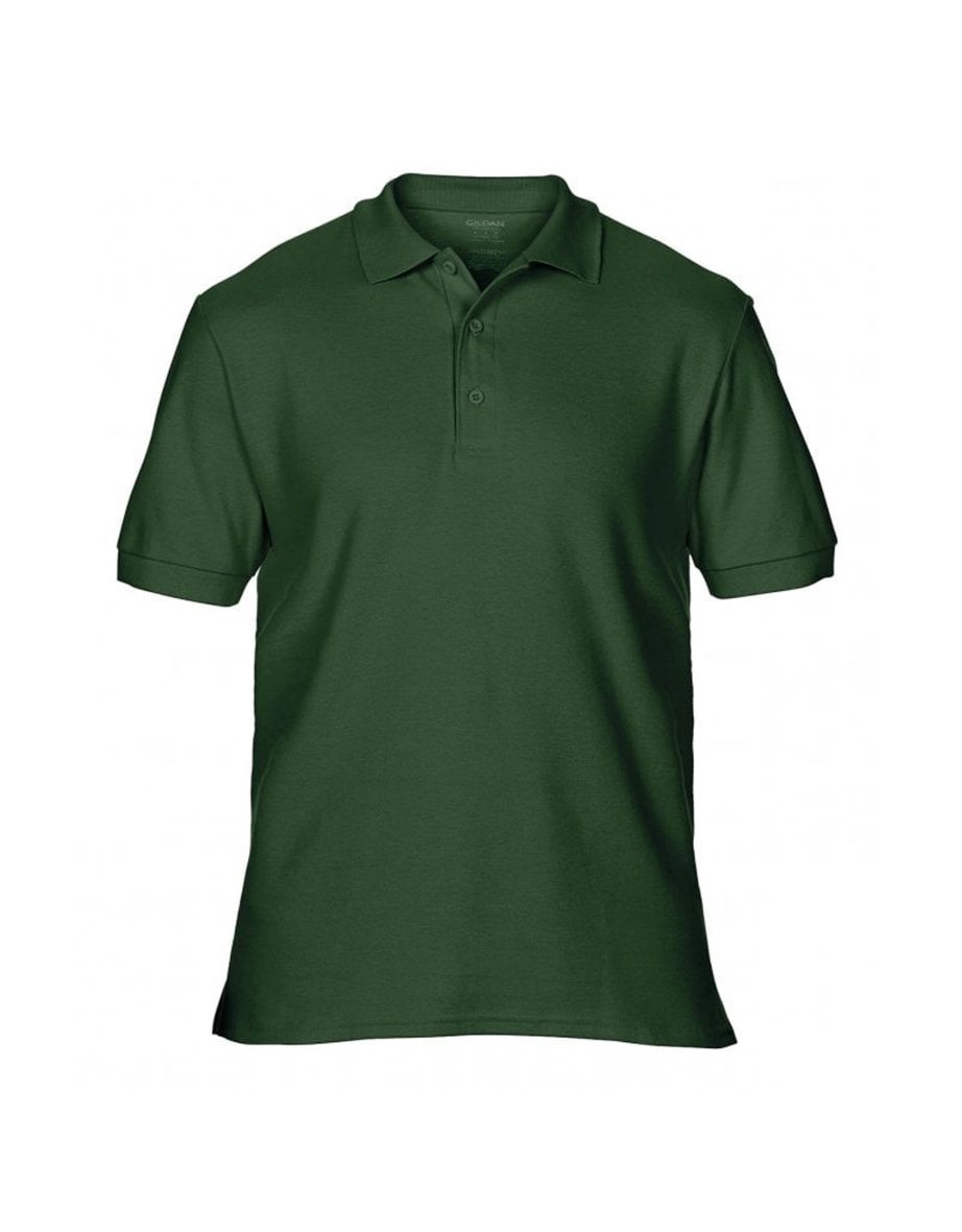 Gildan Mens Double Piqué Polo Shirt - Forest Green