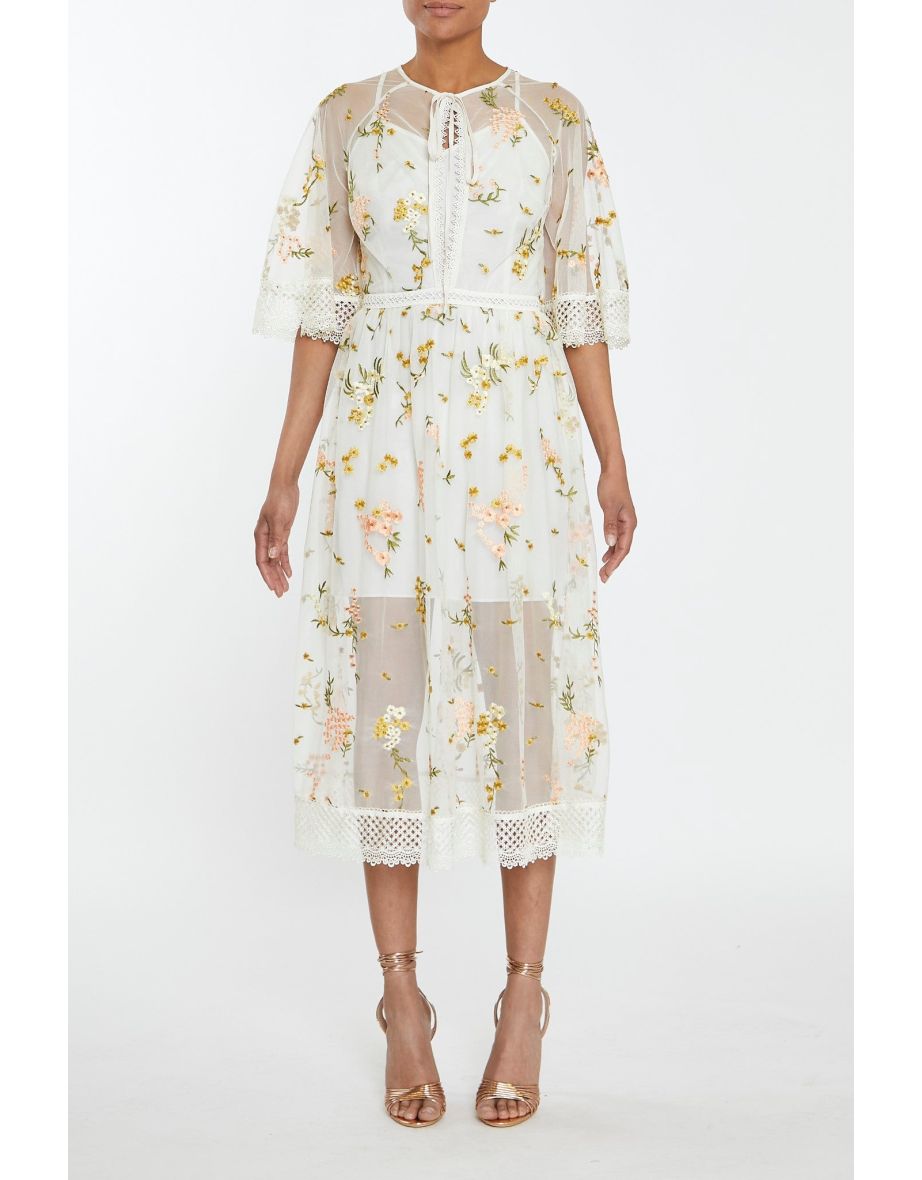 True decadence embroidered outlet dress