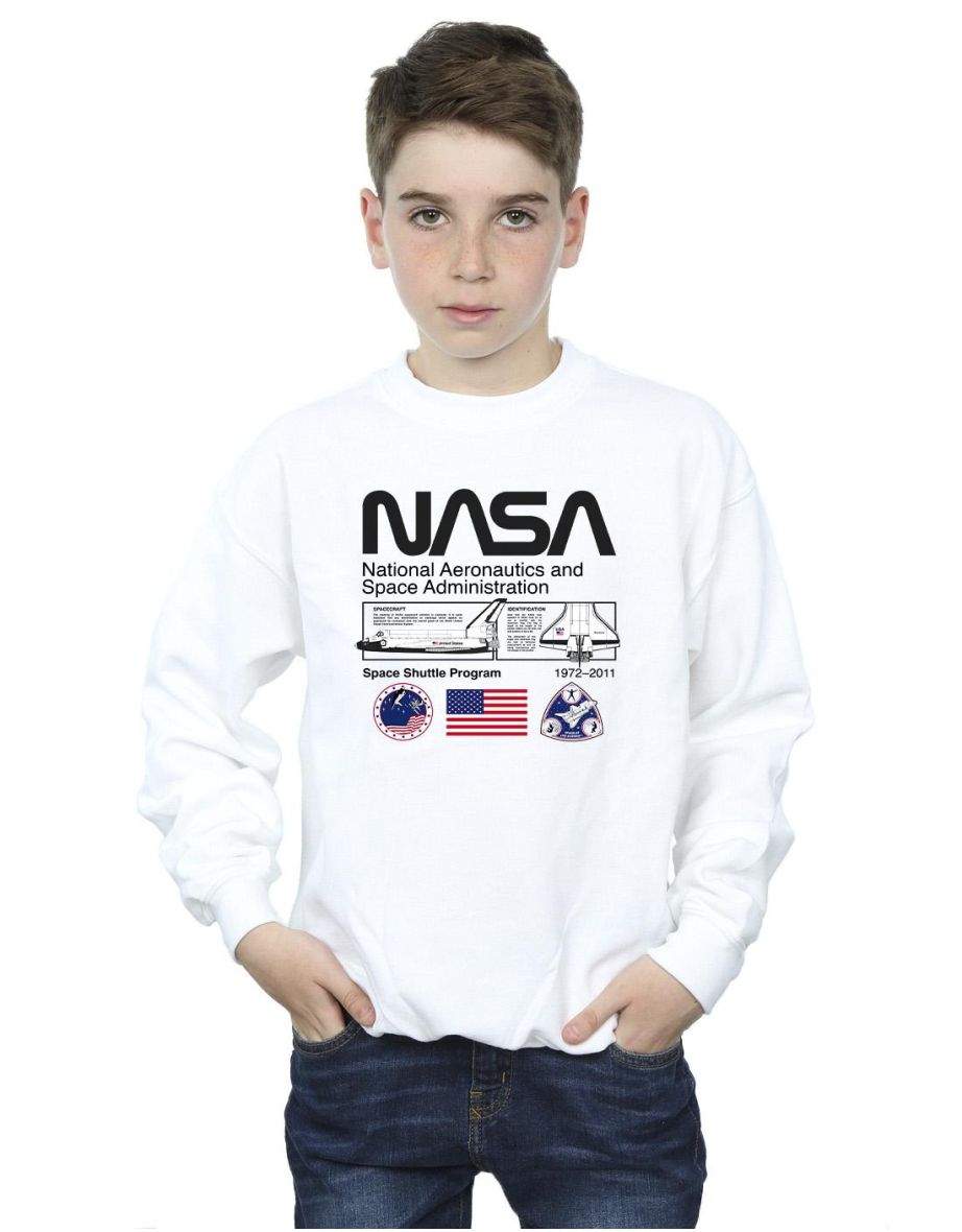 White cheap nasa sweatshirt