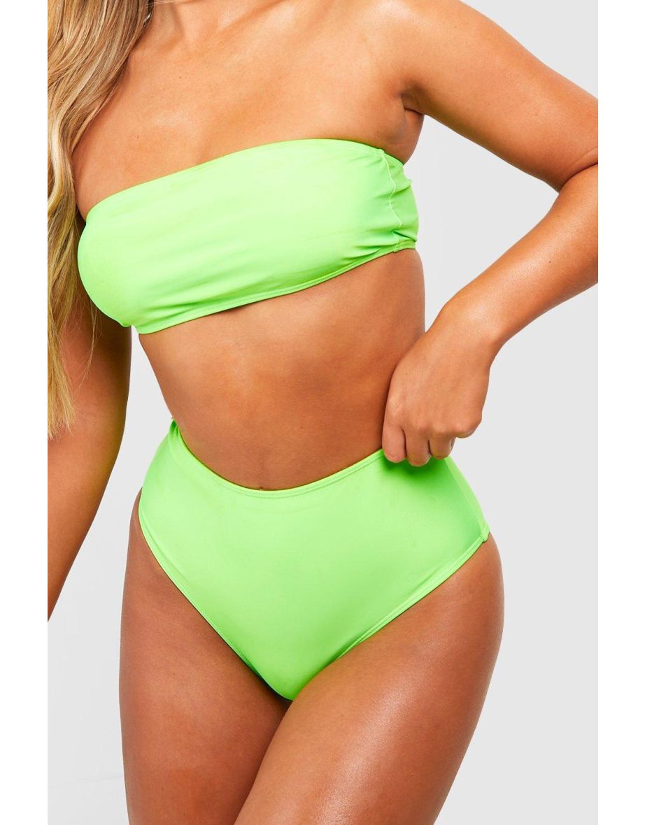 Essentials Bandeau Tube Bikini Top - bright green - 2