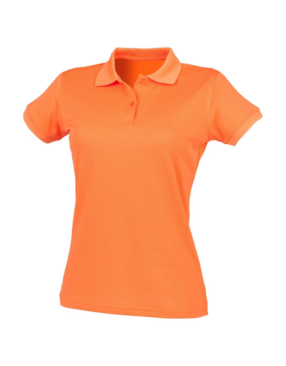 Henbury Womens/Ladies Coolplus® Fitted Polo Shirt - Burnt Orange