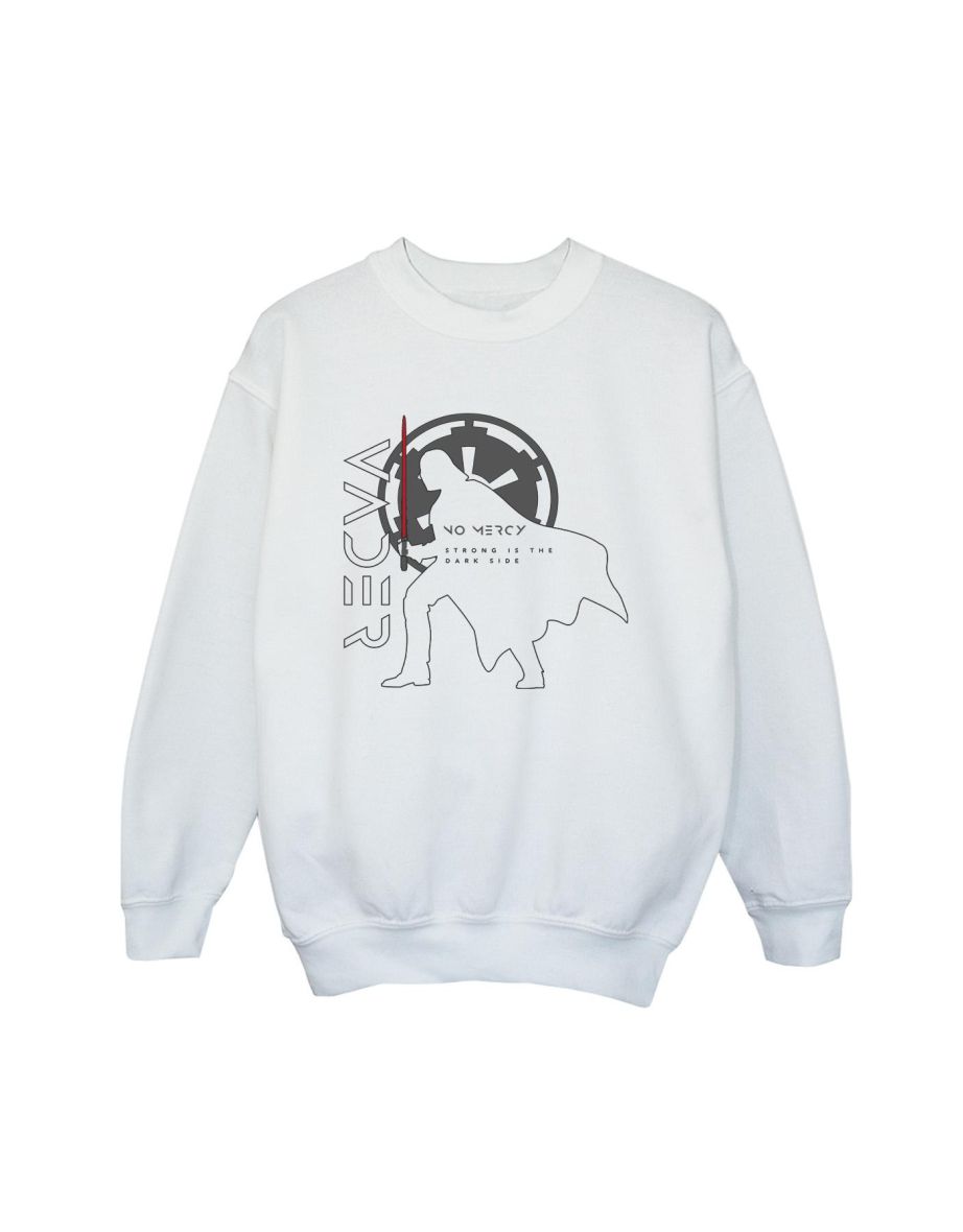 Star Wars: Obi-Wan Kenobi Boys Vader No Mercy Sweatshirt - White