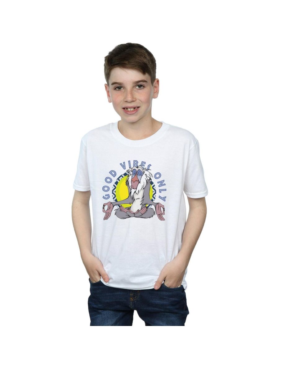 Disney Boys The Lion King Rafiki Good Vibes Only T-Shirt - White