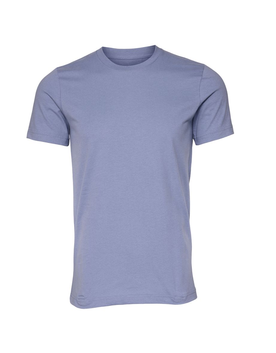 Canvas Unisex Jersey Crew Neck T-Shirt / Mens Short Sleeve T-Shirt - Lavender Blue
