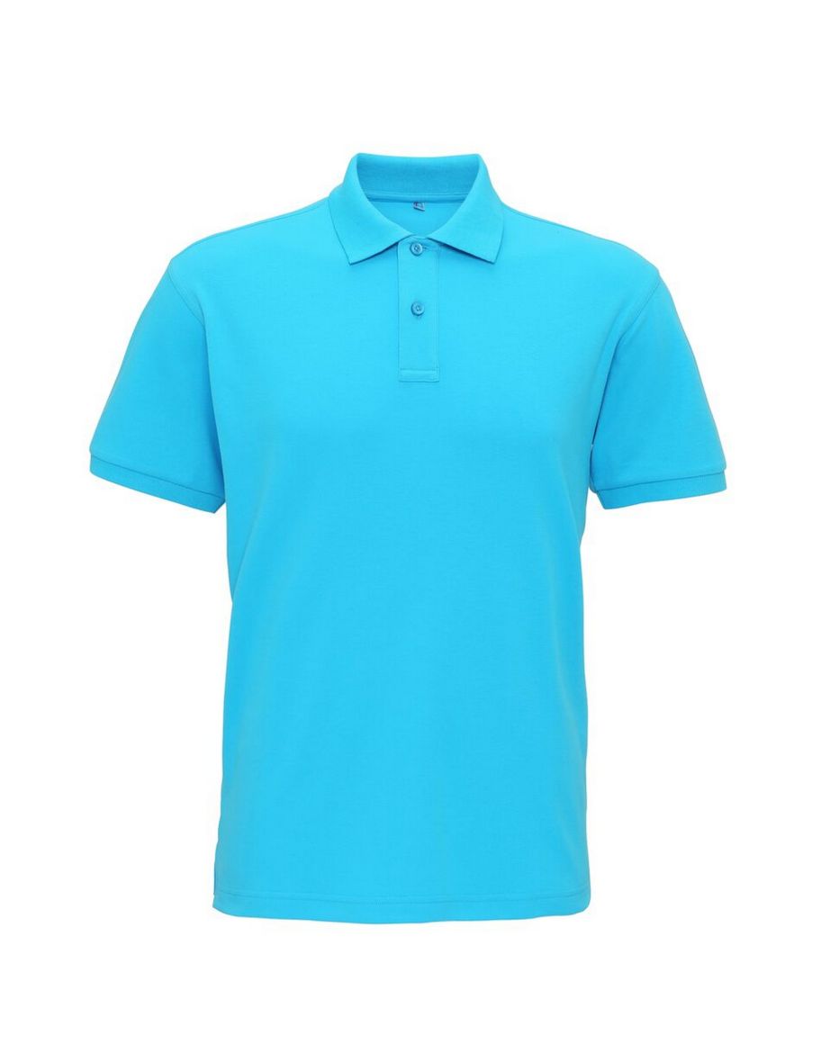 Asquith & Fox Mens Super Smooth Knit Polo Shirt - Turquoise