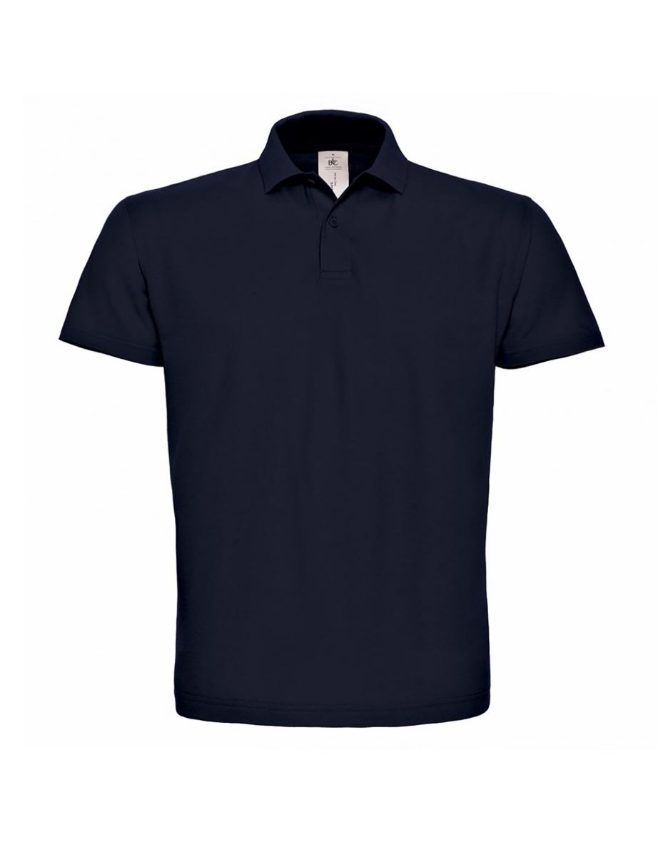 B&C ID.001 Mens Short Sleeve Polo Shirt - Navy Blue