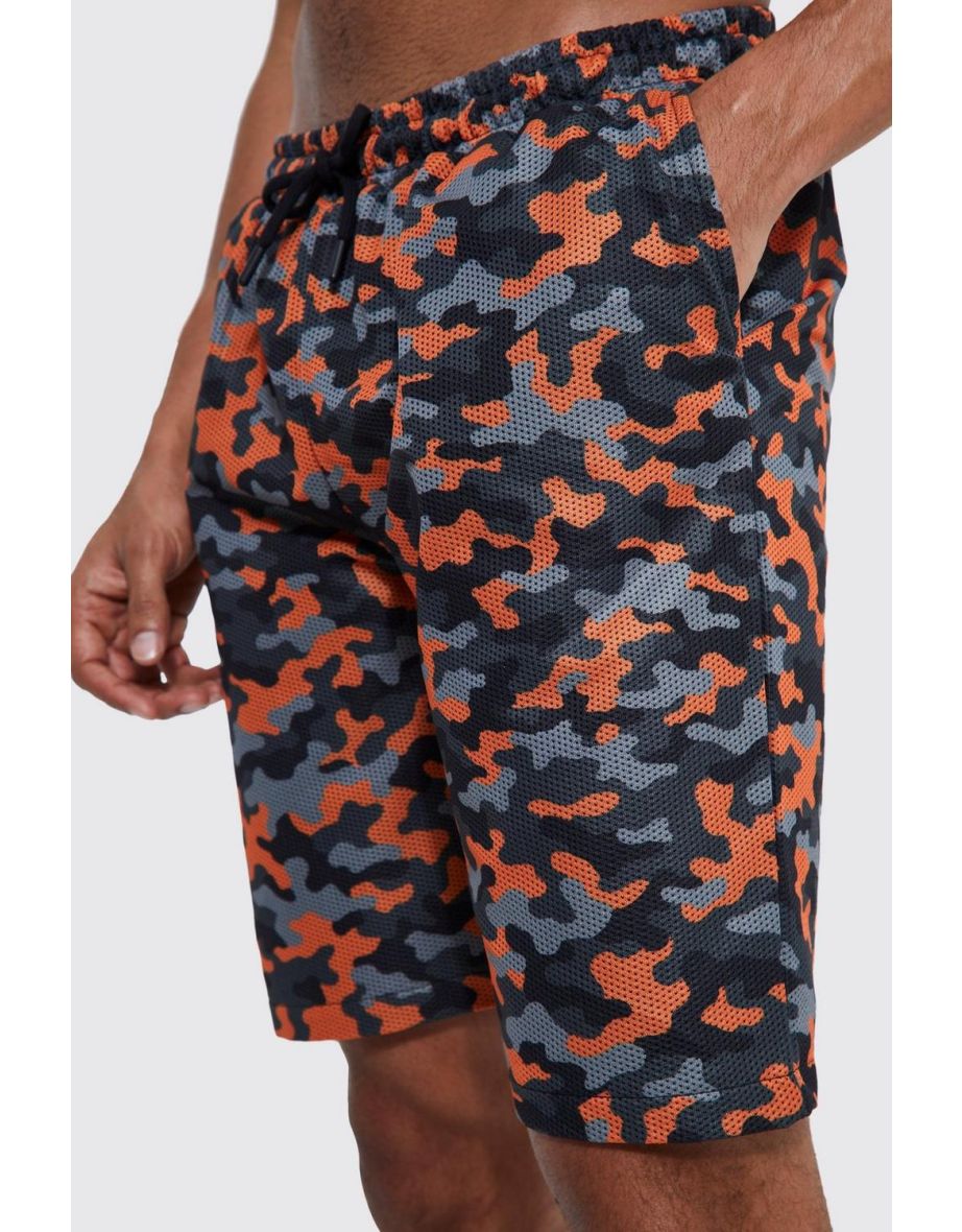 Mesh Camo Basketball Swim - orange - 2