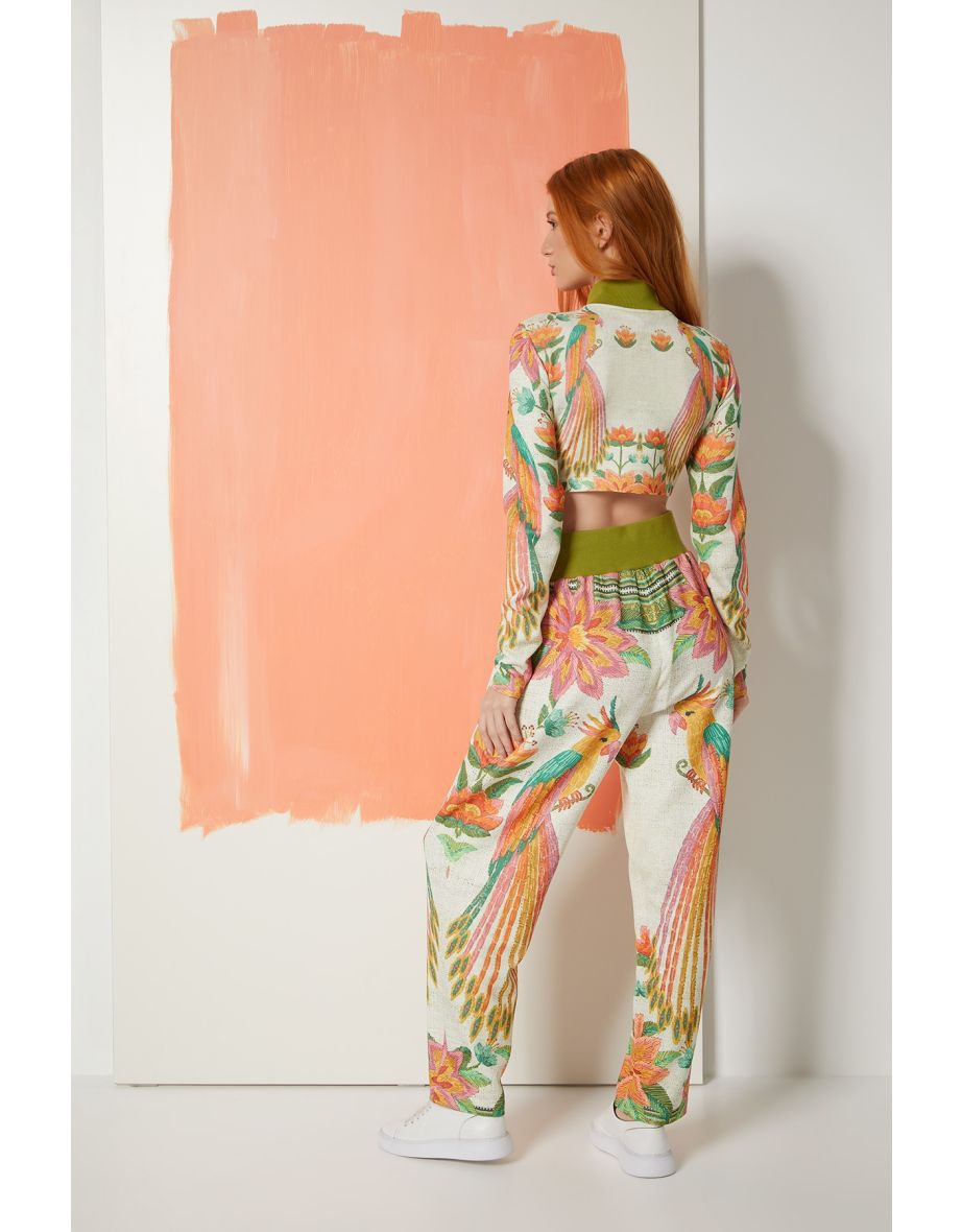 Print Patterned Crop Top - 2