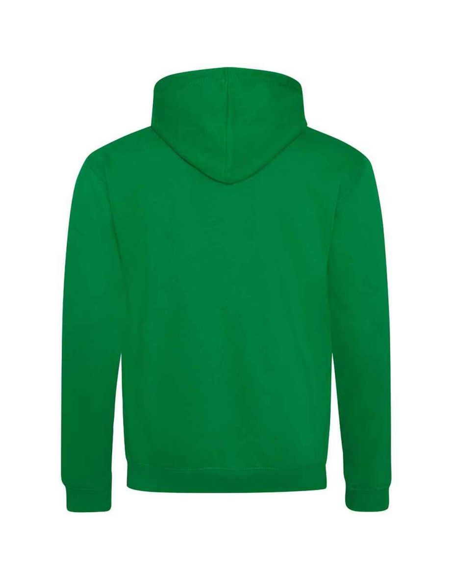 Awdis Womens/Ladies Varsity Hoodie - Kelly Green/Arctic White - 1