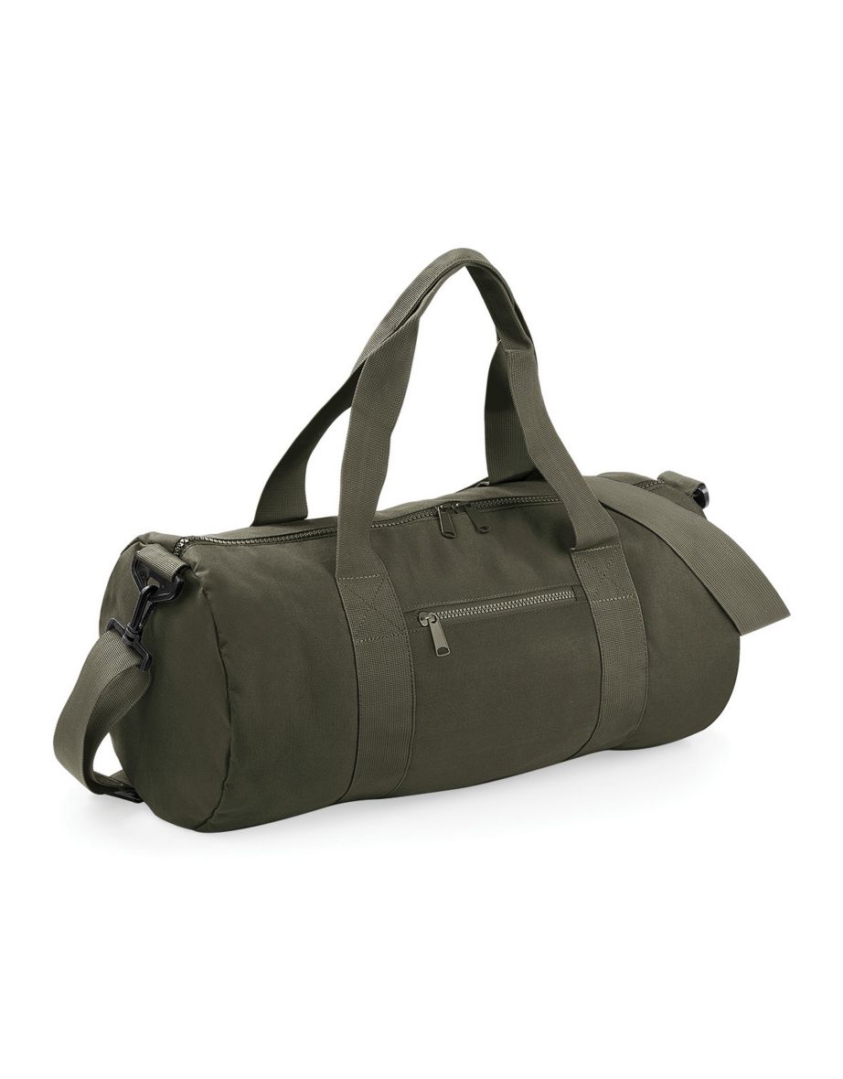 Bagbase Plain Varsity Barrel / Duffle Bag (20 Litres) - Military Green/Military Green