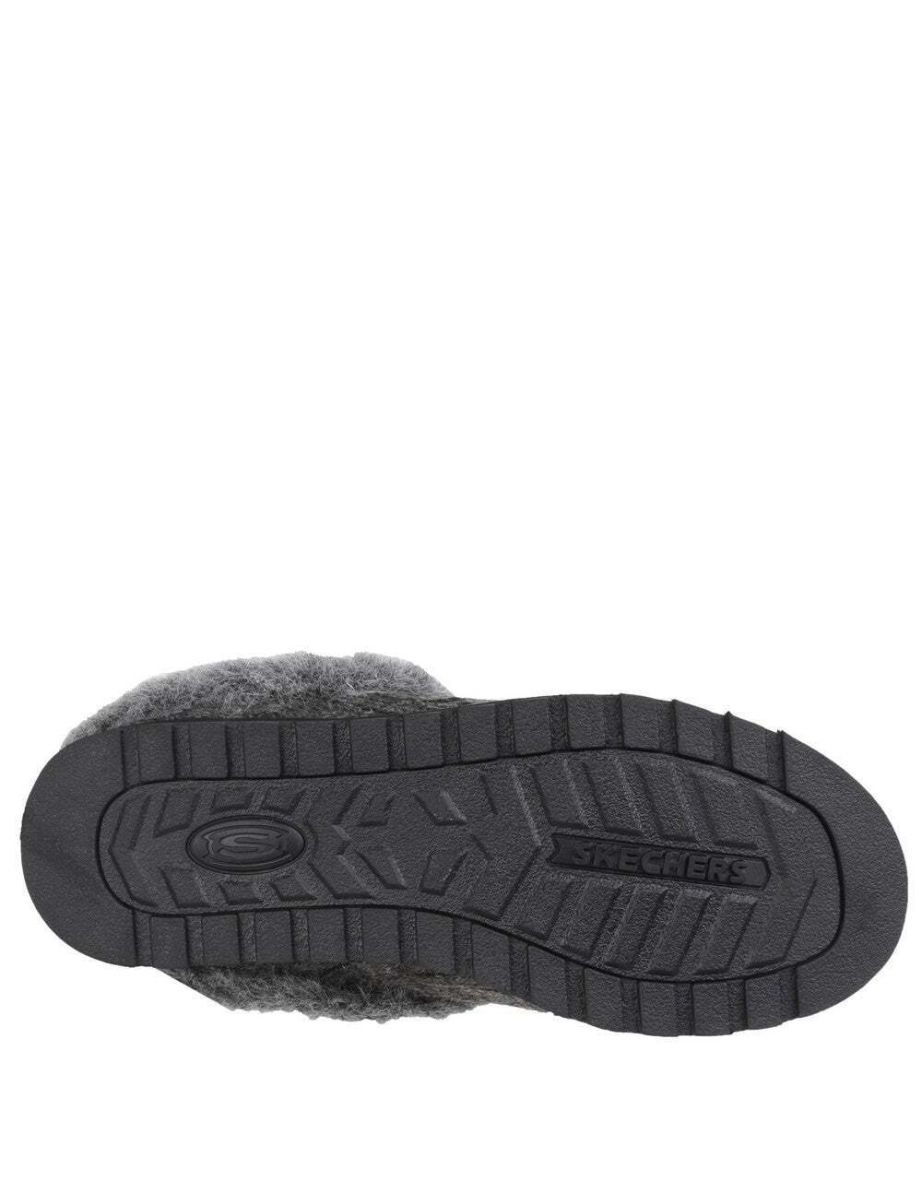 Skechers Womens/Ladies Keepsakes Ice Angel Slip On Mule Slippers - Charcoal - 3