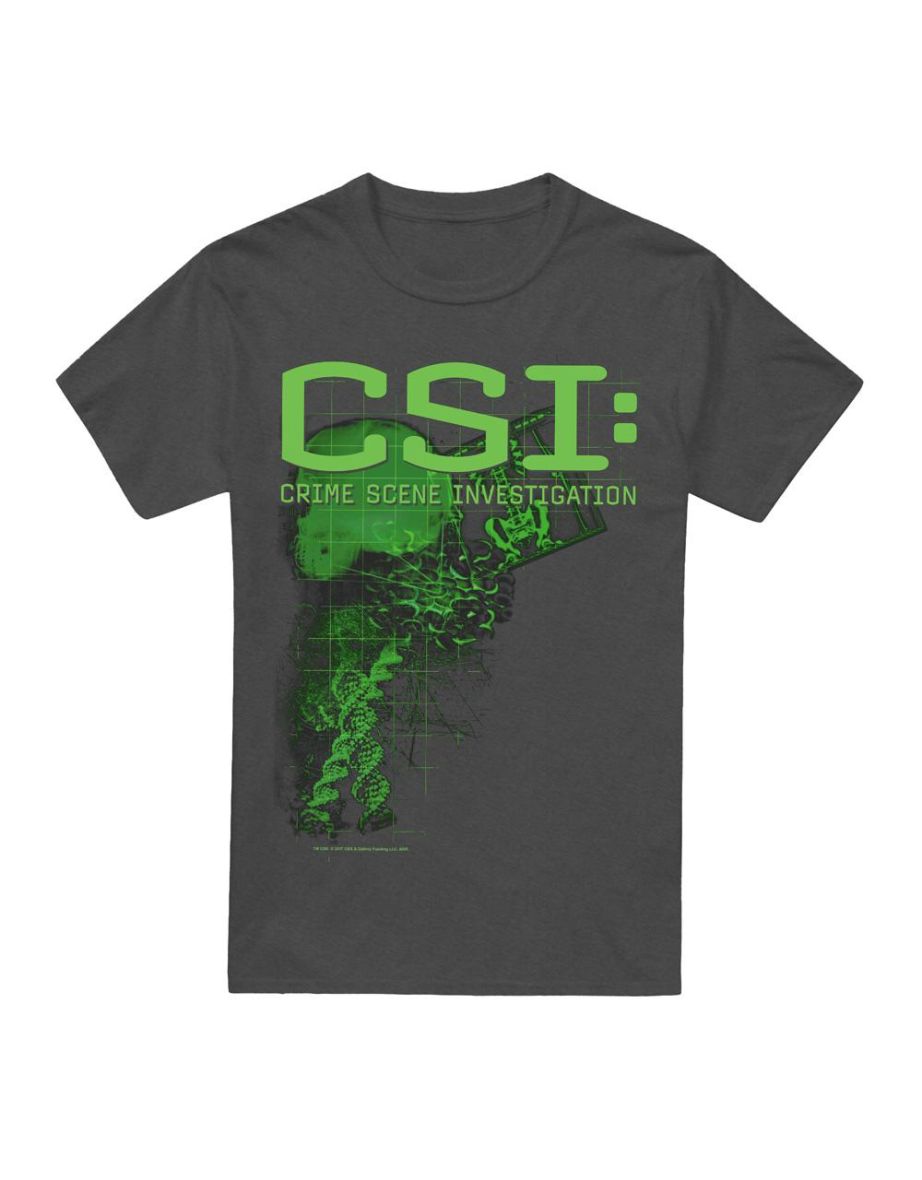 CSI Unisex Adult Evidence T-Shirt - Charcoal