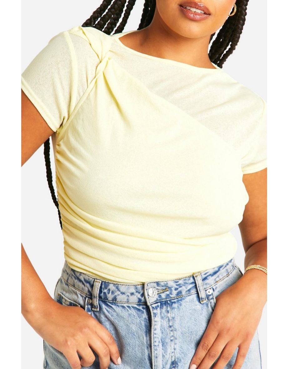 Plus Onion Skin T-shirt - lemon - 3