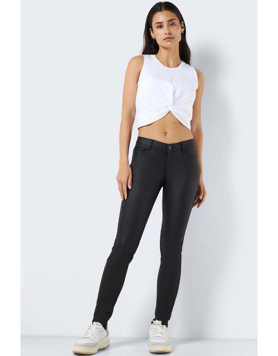Coated Hipster Skinny Jeans
