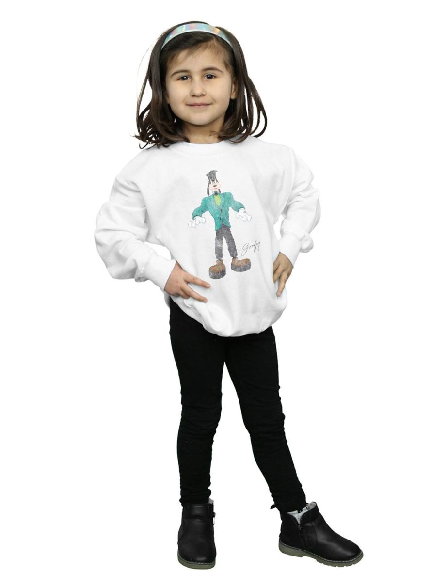 Disney Girls Frankenstein Goofy Sweatshirt - White - 3