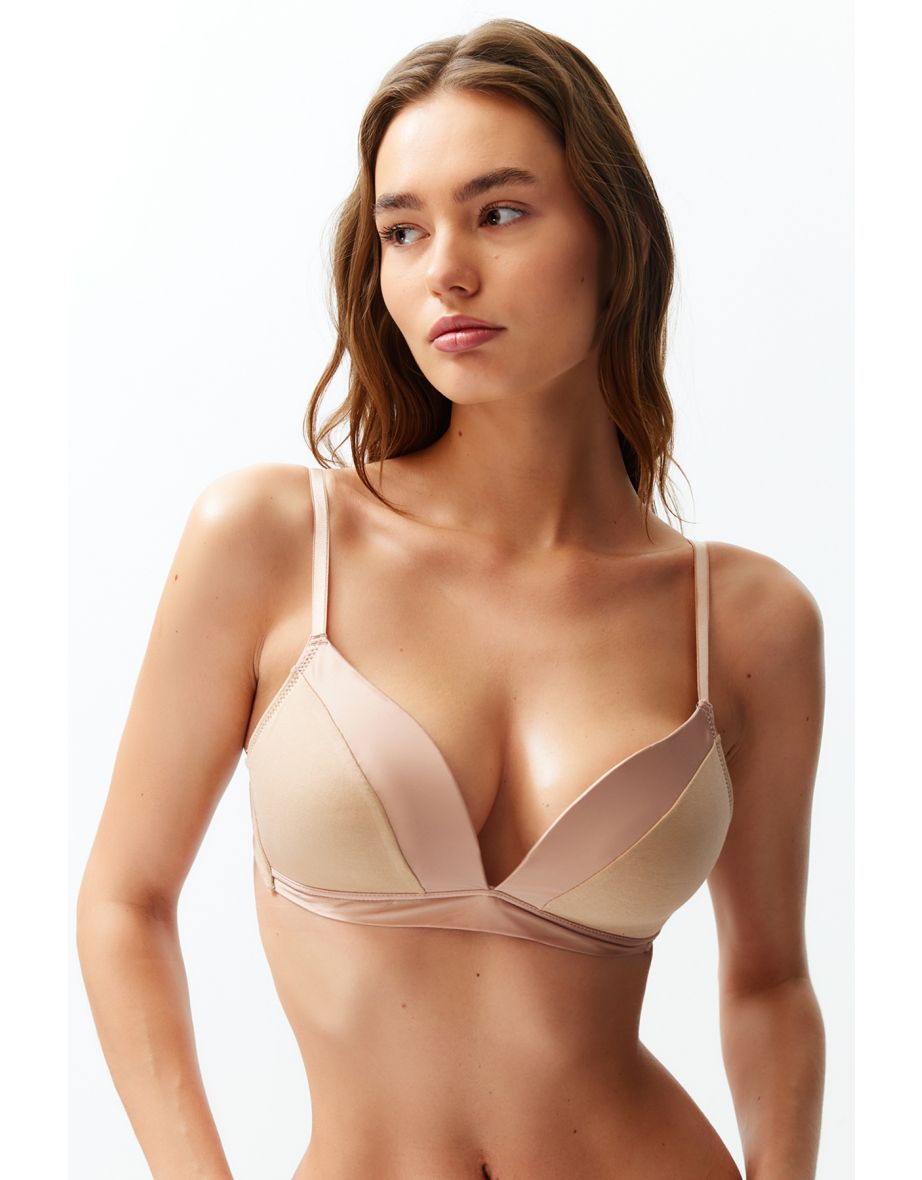 Ten Modal Satin Detail Plump Effect Covered Bra