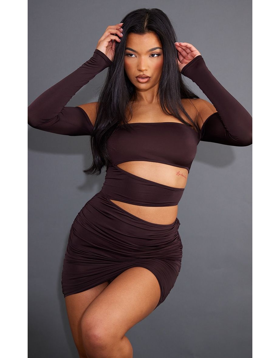 Chocolate bodycon outlet dress