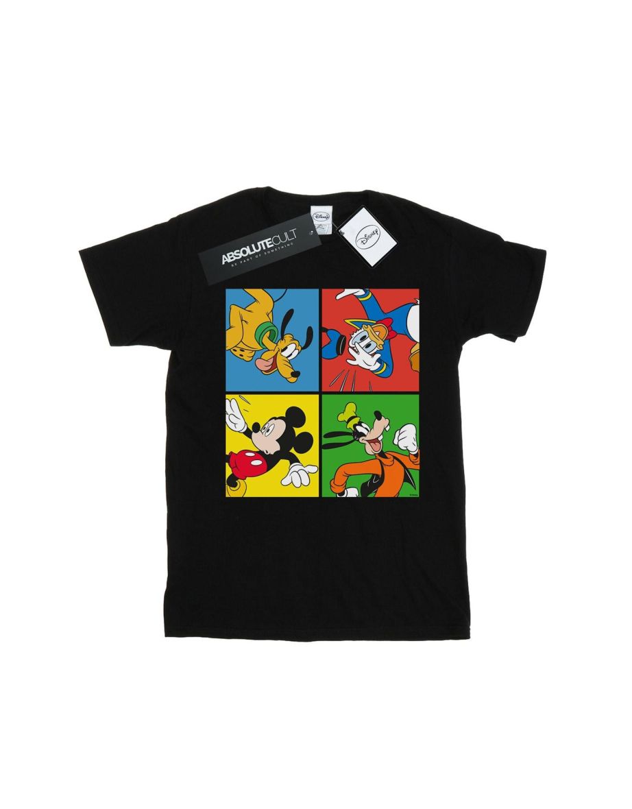 Disney Mens Mickey Mouse Friends T-Shirt - Black - 1