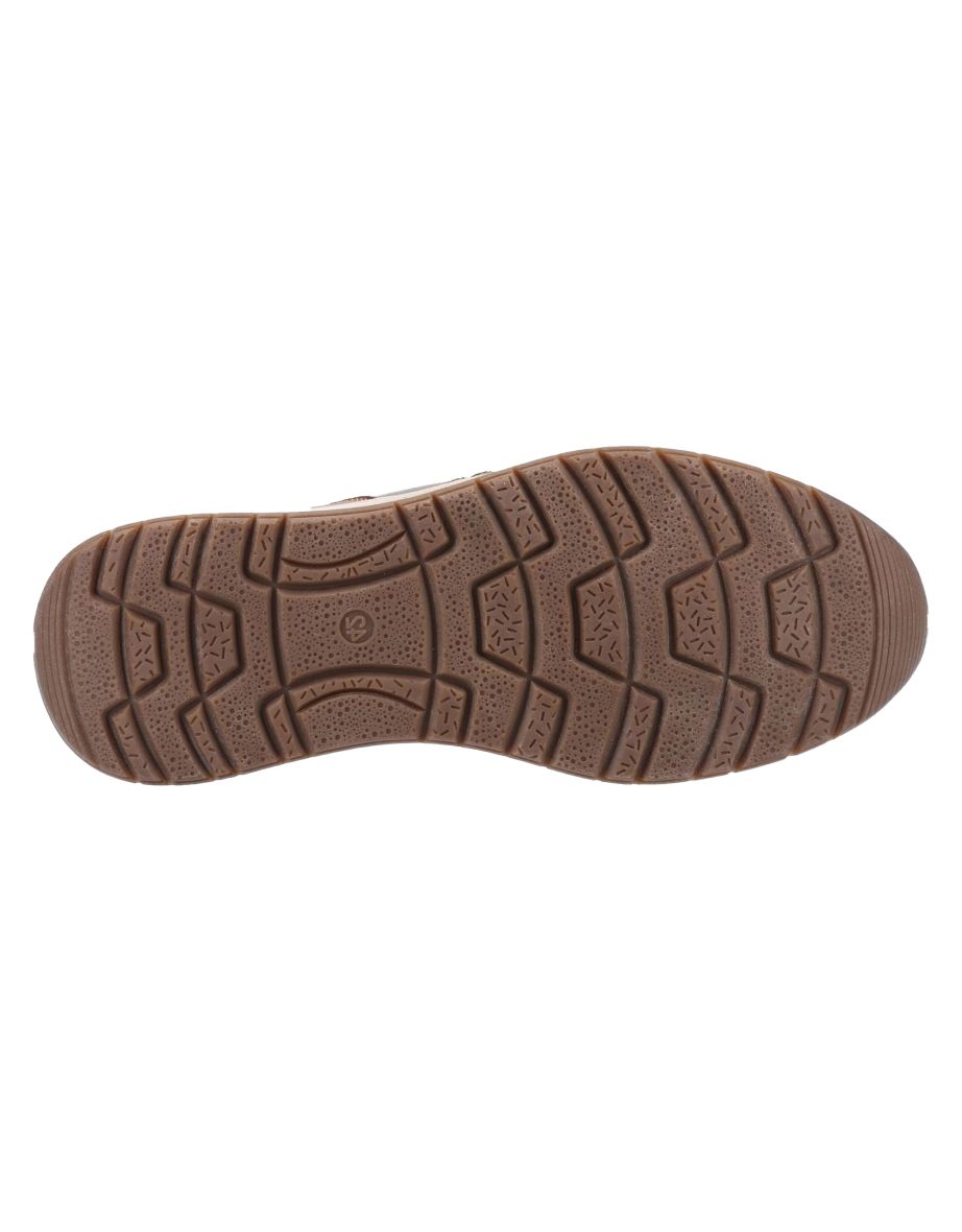 Hush Puppies Mens Cole Leather Casual Shoes - Khaki/Navy/Tan - 3