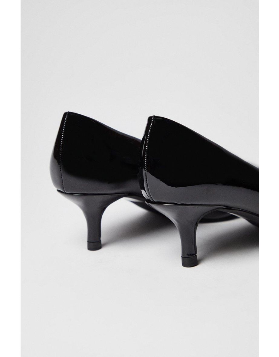 Wide Fit Dove Kitten Heel Court Shoes - 3