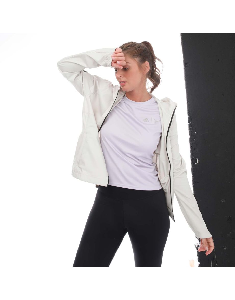 Women's adidas Own The Run Jacket in Cream - 3