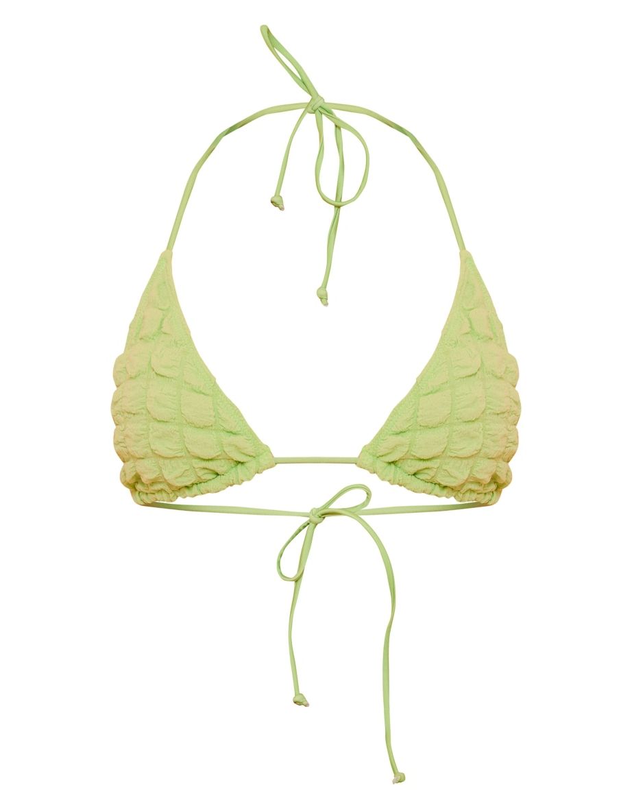 Apple Green Bubble Triangle Bikini Top - 3