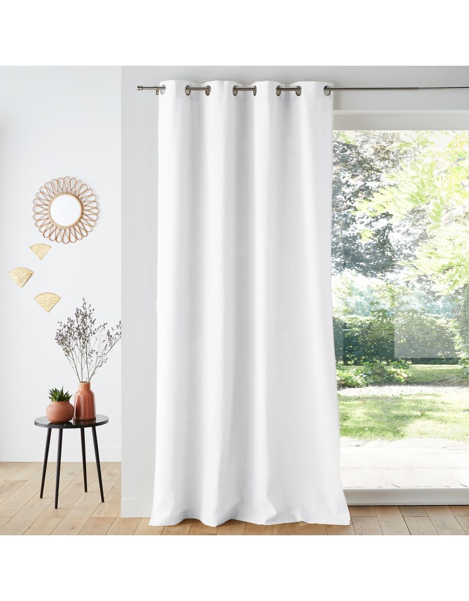 Taïma Linen/Cotton Eyelet Single Curtain