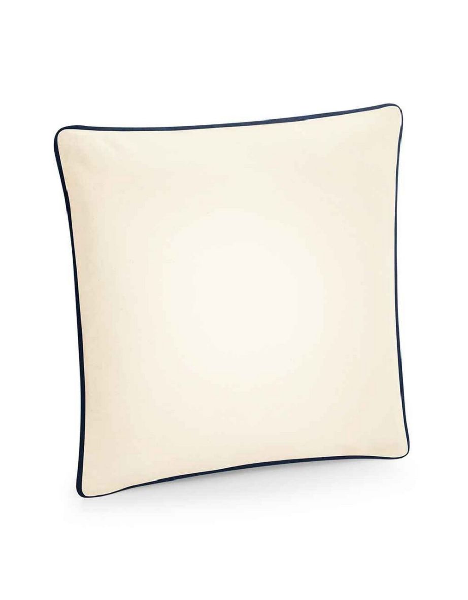 Westford Mill Fairtrade Piped Cushion Cover - Natural/French Navy
