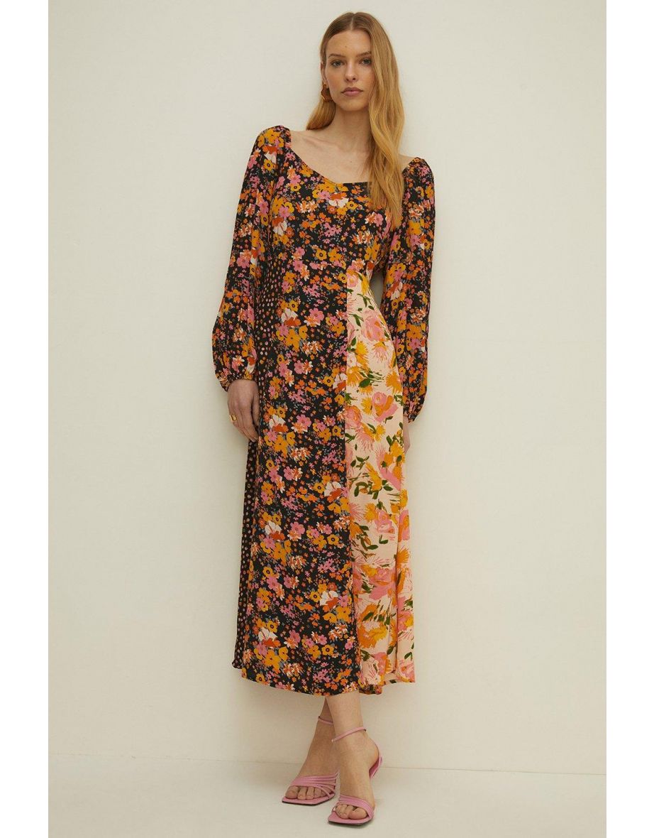 Oasis animal square outlet neck dress