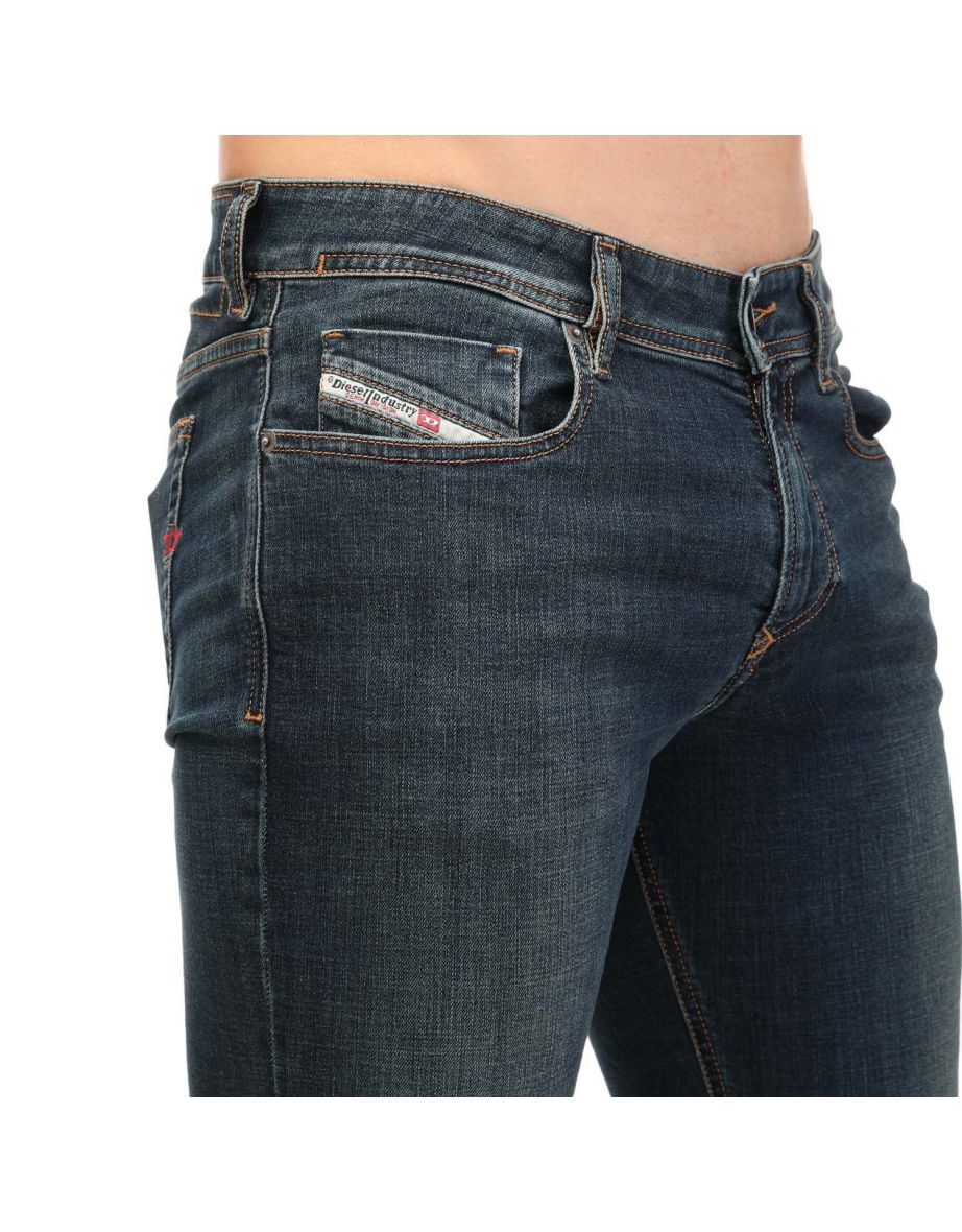 Men's Diesel Sleenker Skinny Jeans in Blue - 2