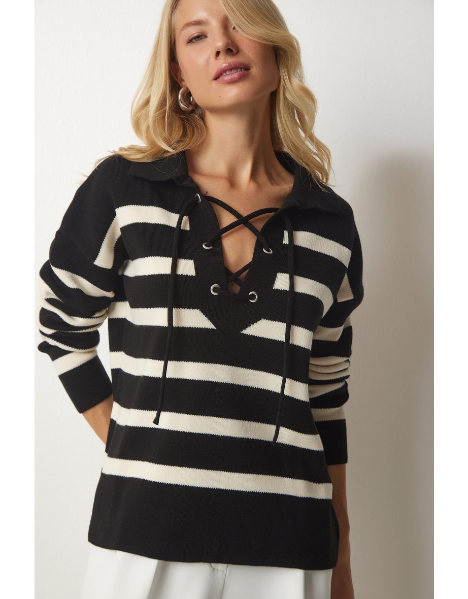 Black Stripped Sweater
