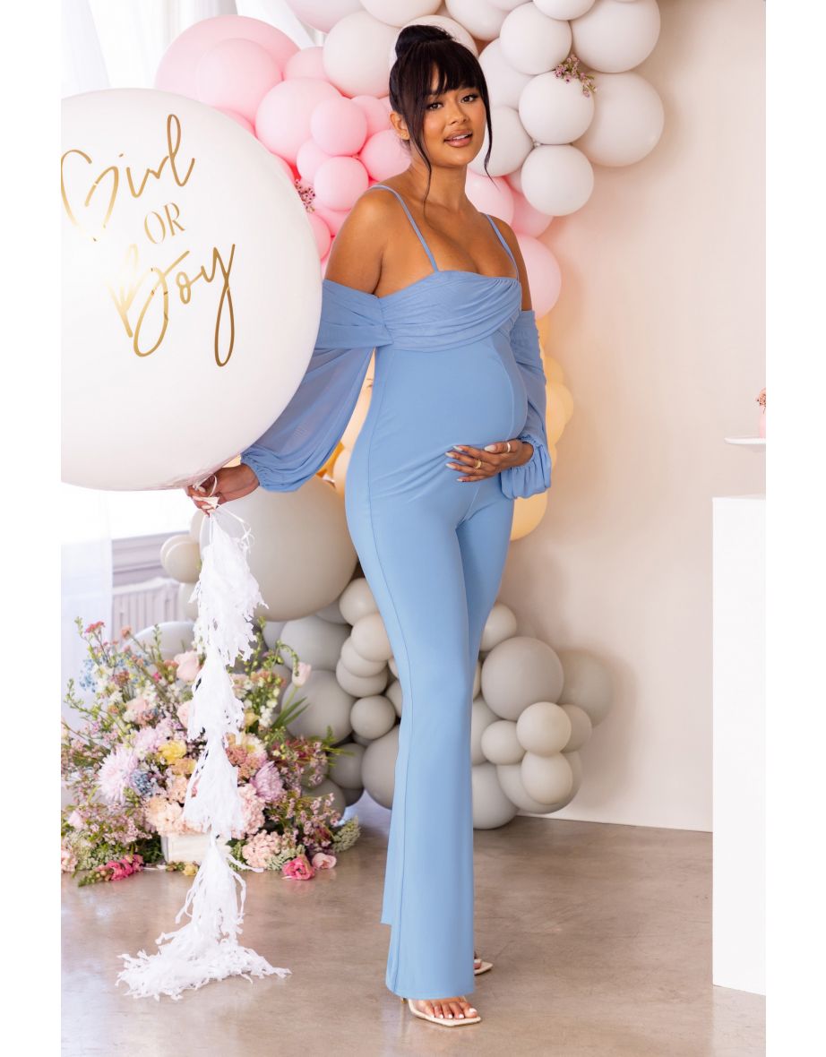 Orders blue jumpsuit maternity