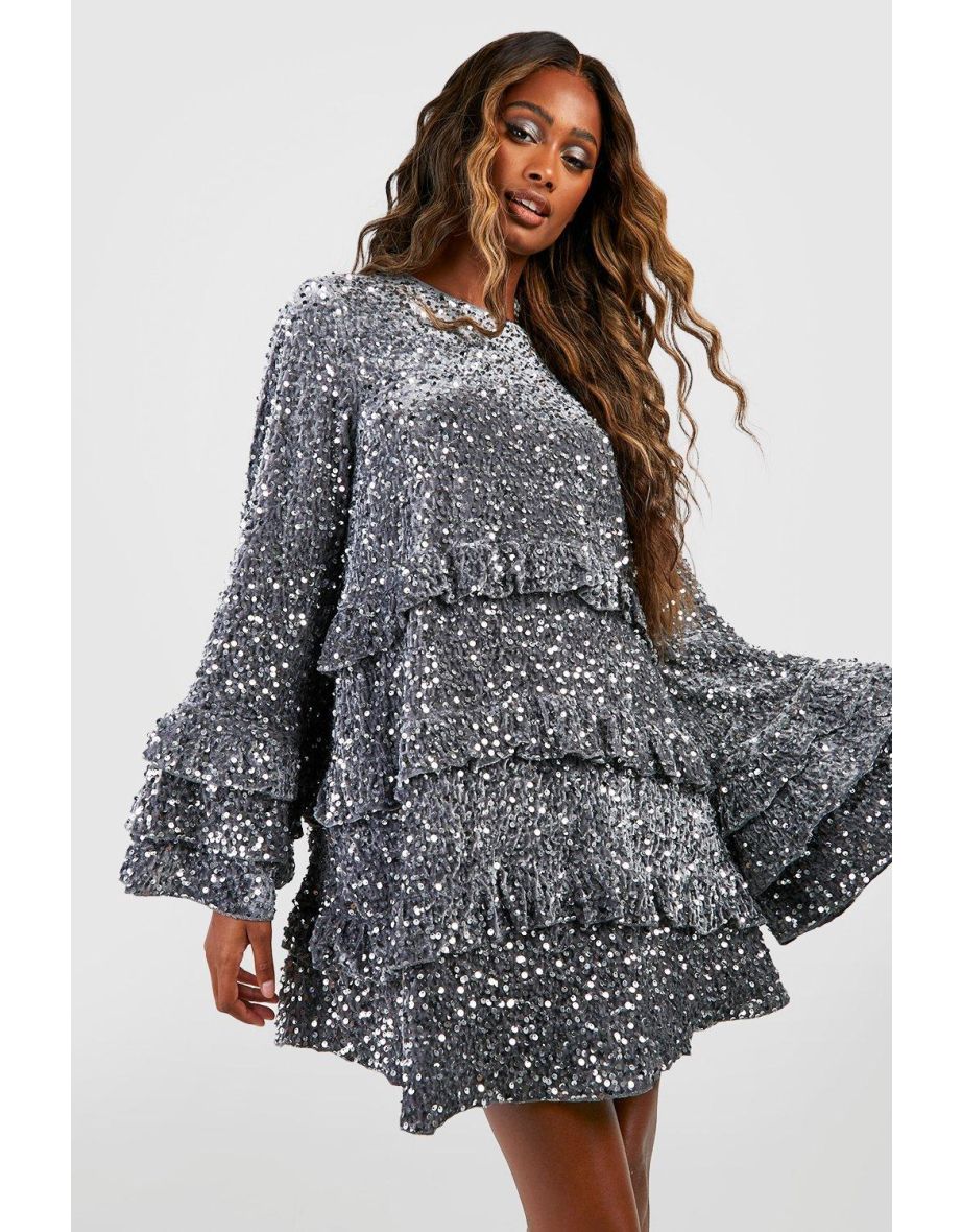 Sparkly cheap smock dress