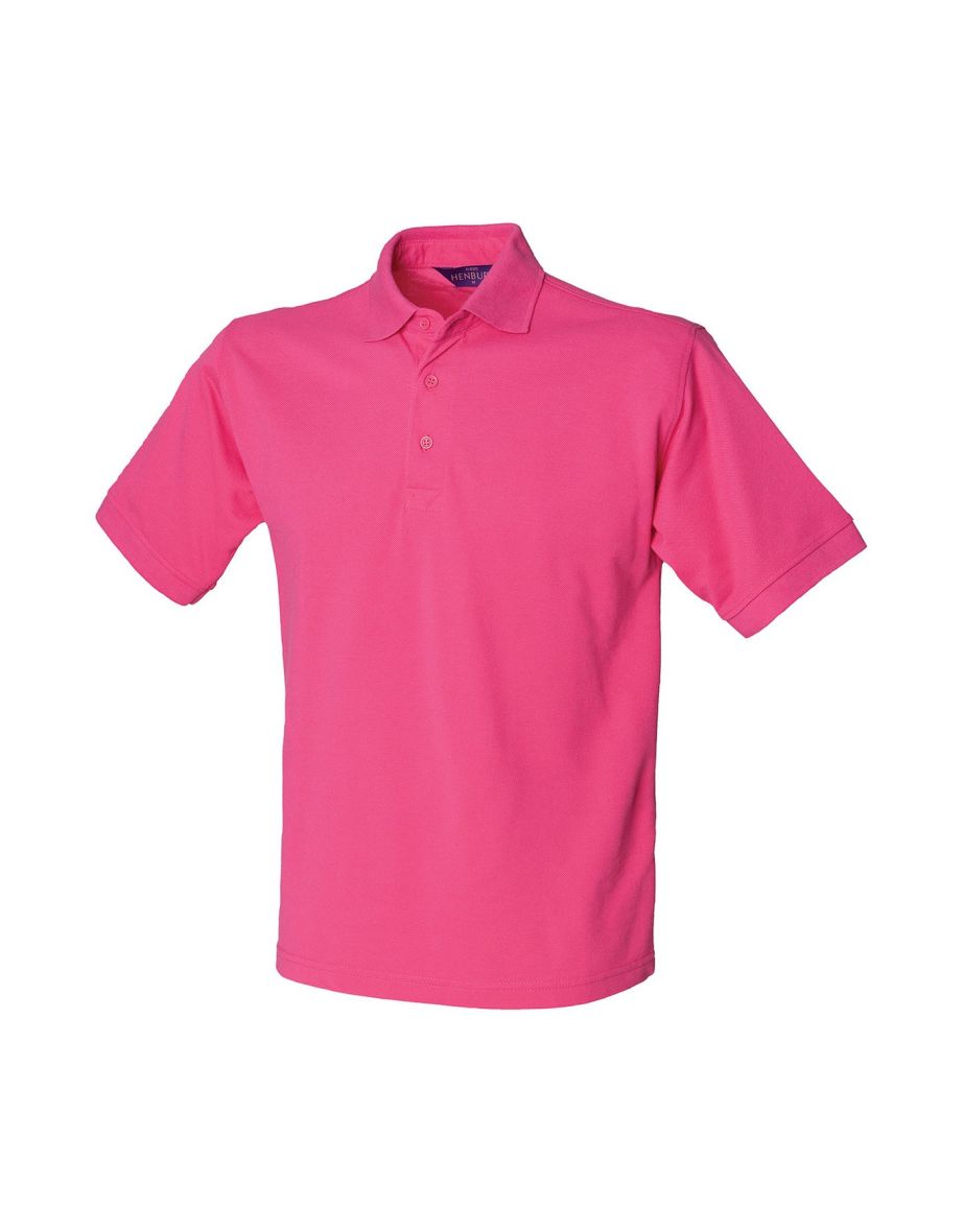 Henbury Mens Polycotton Heavy Polo Shirt - Fuchsia