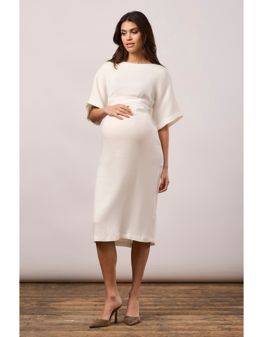 Closet London Ivory  Maternity Pencil Midi Dress
