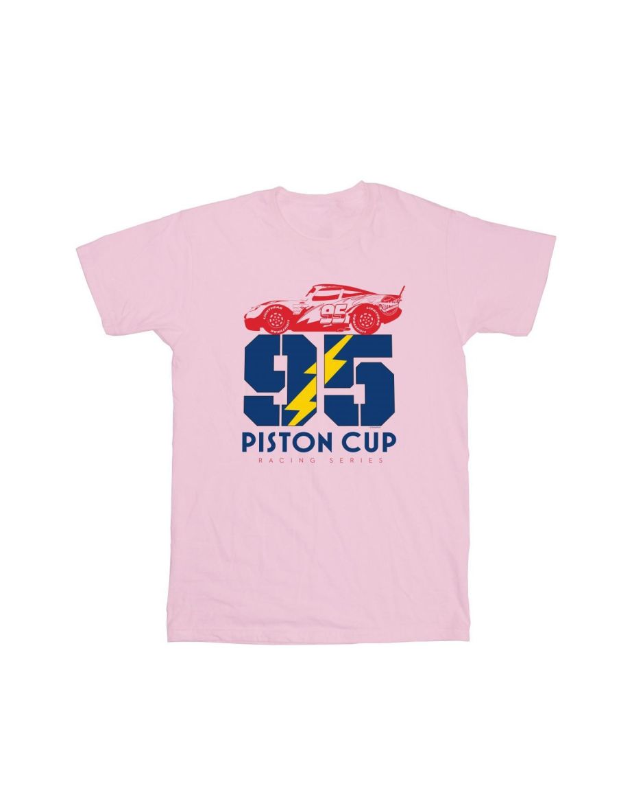 Disney Mens Cars Piston Cup 95 T-Shirt - Baby Pink - 1