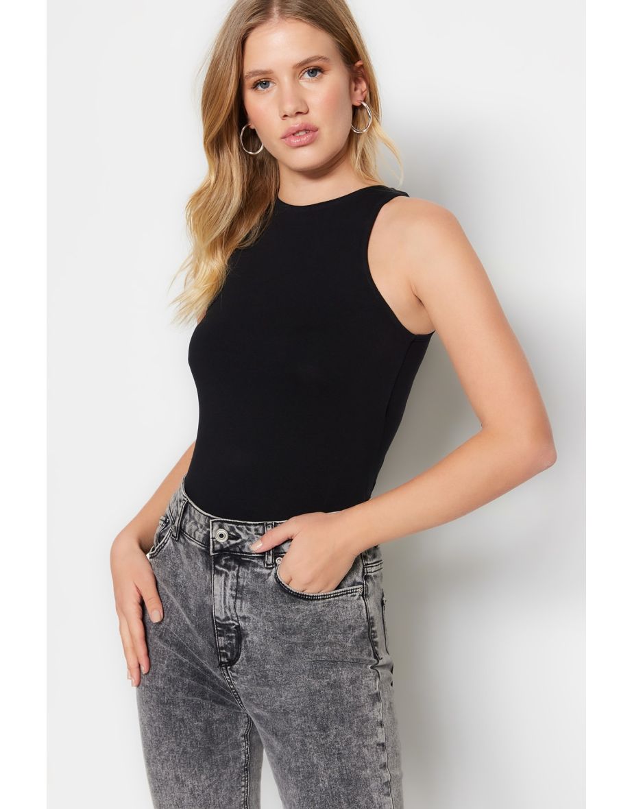 Camisole - Black - Slim fit