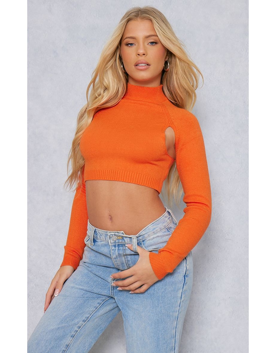 Cropped orange jumper hotsell