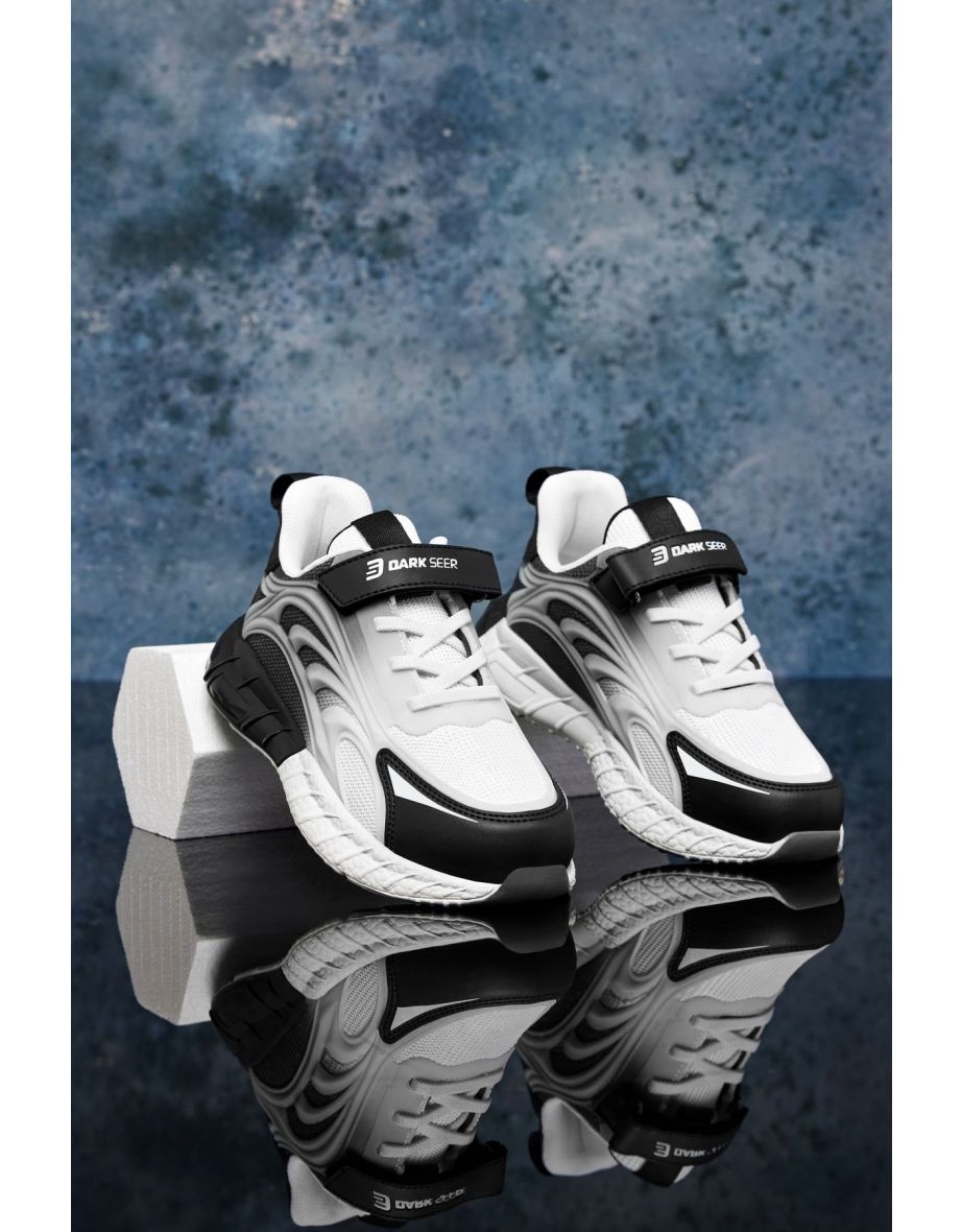 DS Mithril White Black Kids Sneakers