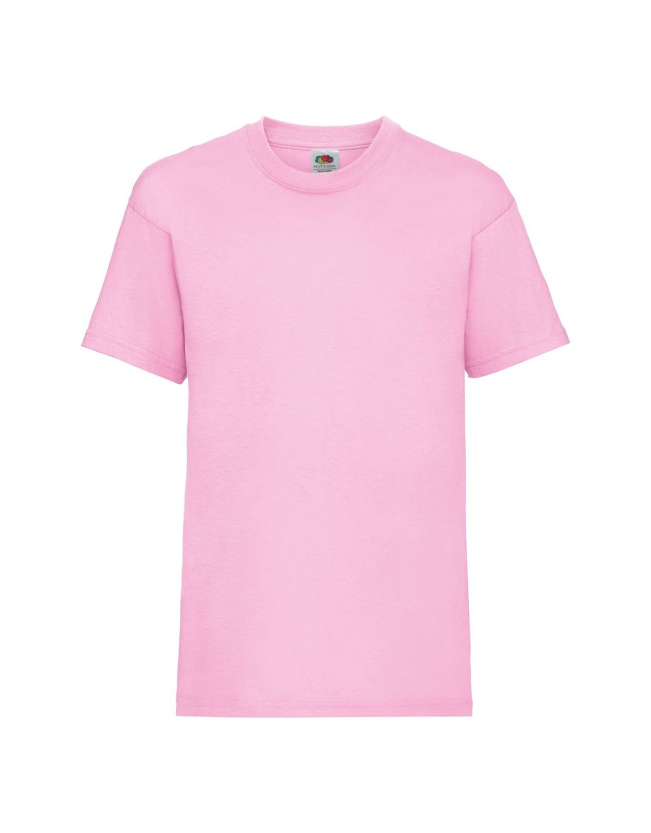 Fruit Of The Loom Childrens/Kids Unisex Valueweight Short Sleeve T-Shirt - Light Pink