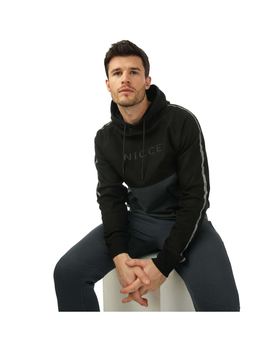 Men's NICCE Compact Tape Hoody in Black - 3
