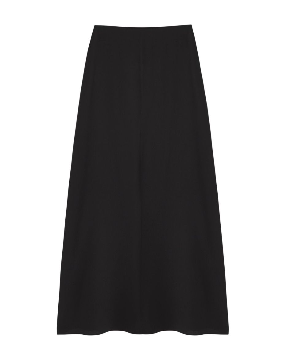 Black A-Line Maxi Skirt - 7